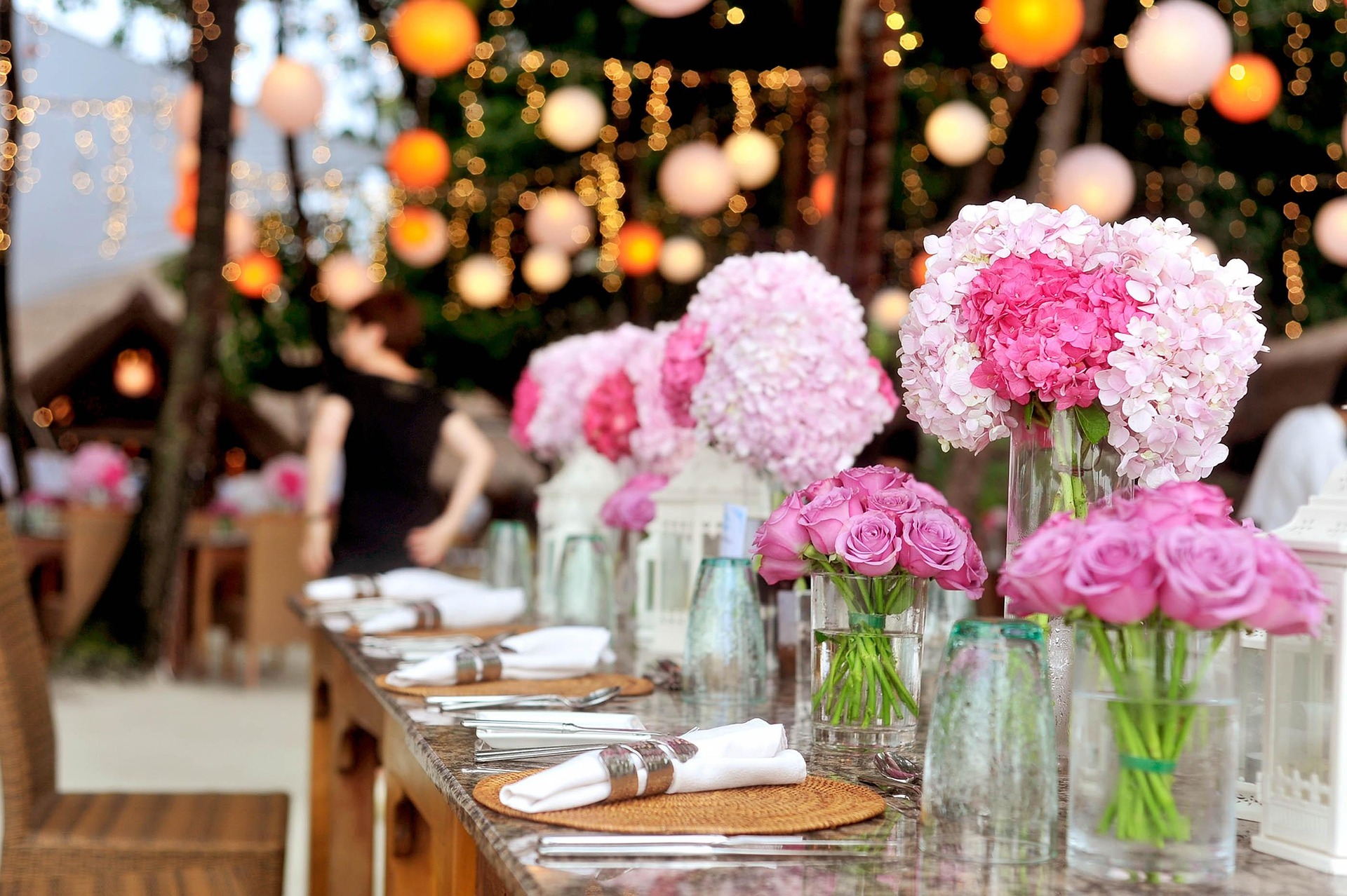 Decoración elegante para boda organizada por Tina Event Planner